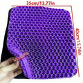 Svena Breathable Honeycomb Gel Seat Cushion - Comfort Support Chair Pad for Office & Car, Cooling Pressure Relief TPE Cushion with Non-Slip Washable Cover