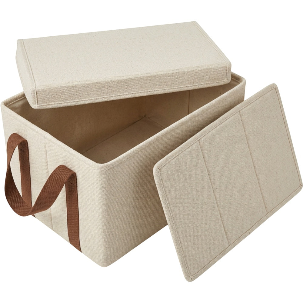 Svena Lidfold Canvas Storage Basket 18 x 12 in Oatmeal Brown - Product view